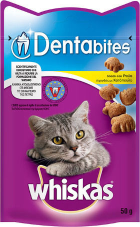 Whiskas Dentabites Cat Treats With Chicken For Adult Cats 1 Pc 50gr