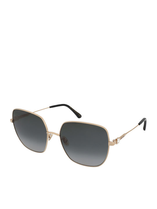 Jimmy Choo Sunglasses with Gold Metal Frame and Gray Gradient Lens Kori/G/SK RHL/9O