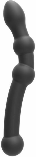 Zenn Bim Bam Line Silicone Double Πρωκτικό Dildo Μαύρο 22.5cm