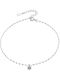 Oxzen Дамско Гривна Anklet Верига от Сребърен с Циркон