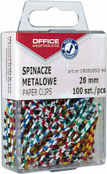 Office Zebra Paper Clip 28mm 100pcs