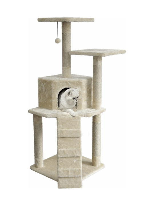 Pawise Scratching Post Cat Trees Beige 4 levels 65x59x128cm