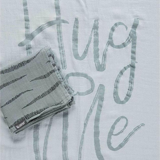 Minene Bamboo Swaddle Wraps Blue 70x70cm. 2pcs