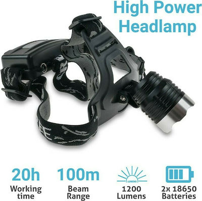 Headlamp LED with Maximum Brightness 1200lm