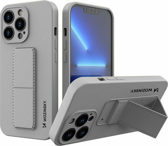 Wozinsky Kickstand Flexible Umschlag Rückseite Silikon Gray (iPhone 13 Pro Max)