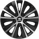 Versaco Car Hubcap Set Rapide with Daewoo Emblem 13" 4pcs Black