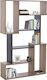 Bookcase Shay Grey 85x22x140cm