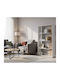 Bookcase Harvey White 80x23x141cm