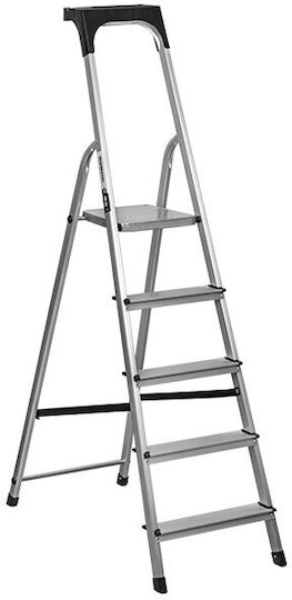 Krausmann Scară Aluminiu cu 4+1 Trepte 166buc
