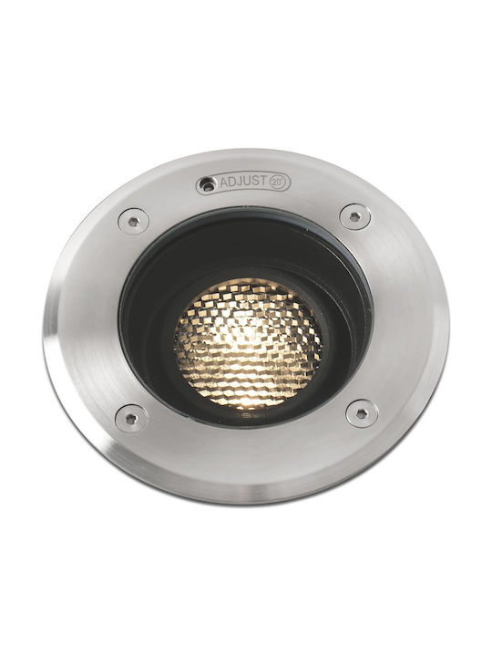 Faro Barcelona Spot Floor Lamp LED 15W with Warm White Light IP67 Silver