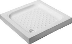 Square Porcelain Shower White Eco 90x90x9cm
