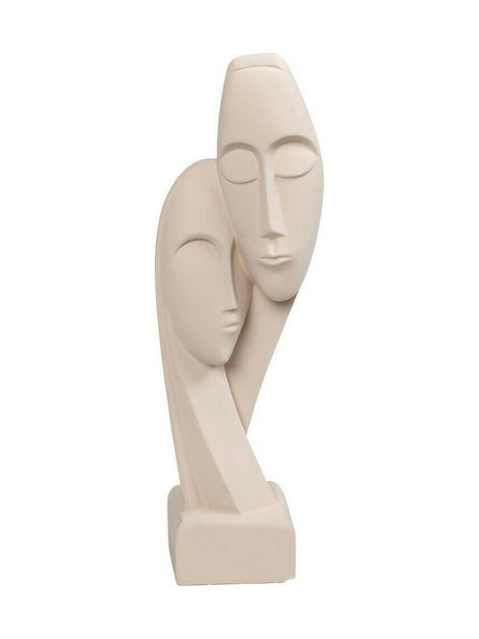 Espiel Διακοσμητικό Αγαλματίδιο από Γύψο Κεφάλια Μπεζ 30cm