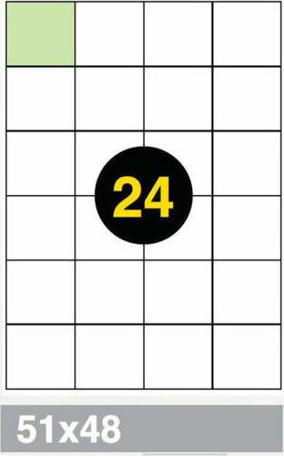 Romeo Maestri 2400 Etichete autoadezive A4 Dreptunghiulare 51x48mm
