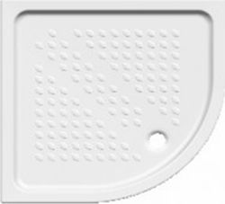 Roca Semicircular Porcelain Shower White Italia 90x90x10cm