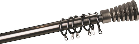 Flamingo Extendable Metallic Curtain Pole Slices Single Φ25mm 120-210cm