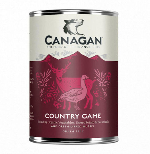 Canagan Country Game Υγρή Τροφή Σκύλων σε Κονσέρβα με Κρέας χωρίς Σιτηρά 400gr