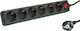 Value Power Strip 6 Positions with Switch and Cable 3m