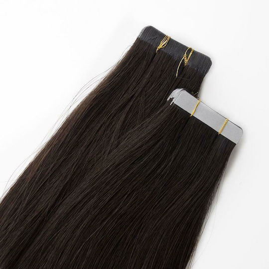 Seamless1 Sticker Extension with Natural Hair Remy in Dark Black Color 55cm Ritzy Ultimate Range 20pcs
