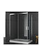 Orabella Stardust Easy Fix Kabine für Dusche mit Schieben Tür 100x140x190cm Klarglas Chrom