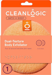 Cleanlogic Cleanlogic Bath Body Dual Texture Exfoliator Σφουγγάρι Πορτοκαλί 1τμχ