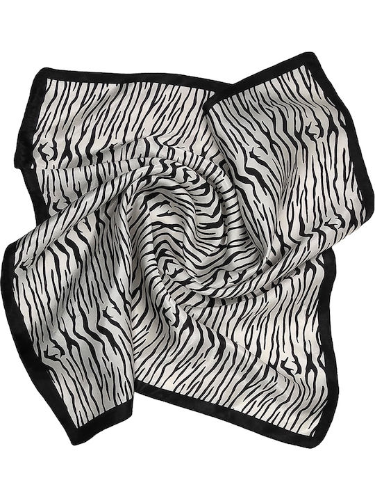 Batista Satin Zebra pătrat 50cm x 50cm alb/negru