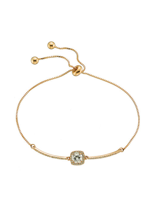 Oxzen Bracelet Chain made of Silver Gold Plated with Zircon