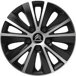 Versaco Car Hubcap Set Rapide with Citroen Emblem 14" 4pcs Black