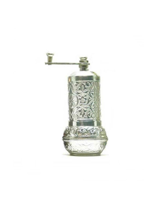 Manual Metallic Spice Mill 11cm Silver