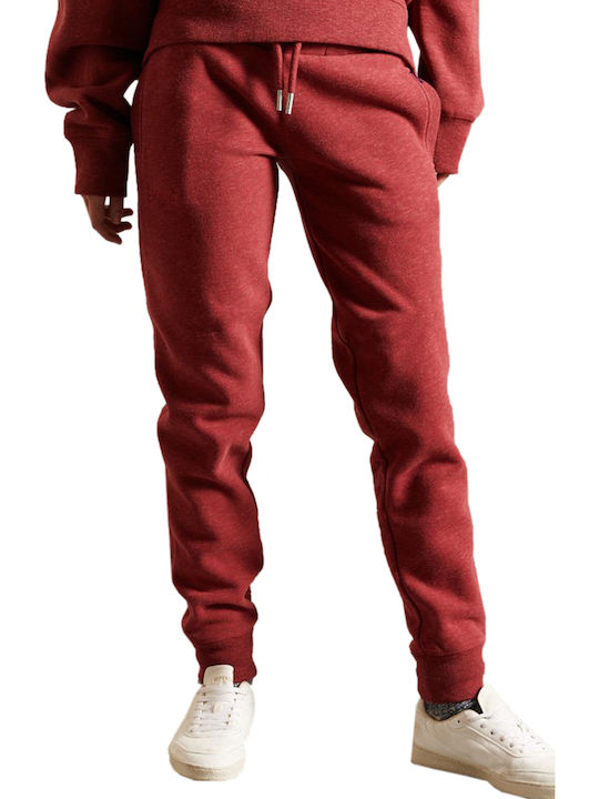 Superdry Hohe Taille Damen-Sweatpants Jogger Rot