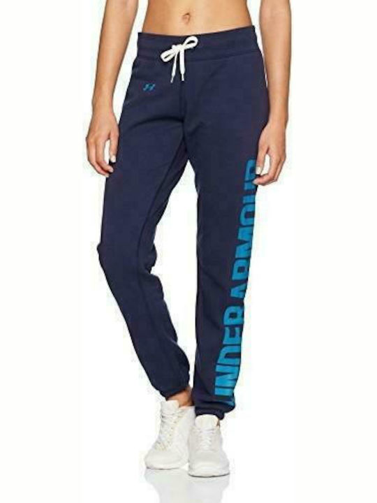 Under Armour Women's Jogger Sweatpants Navy Blue Fleece