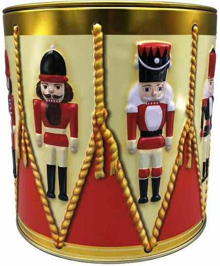 JK Home Decoration Weihnachtliche Metallisch Figur Box Länge 14cm Trommel