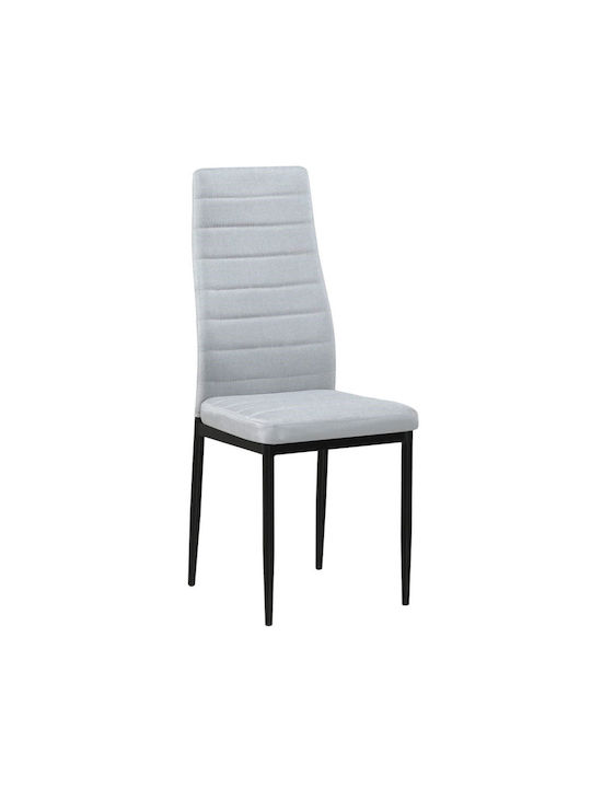 Jetta Dining Room Artificial Leather Chair Ανοιχτό Γκρι 42x49x98cm