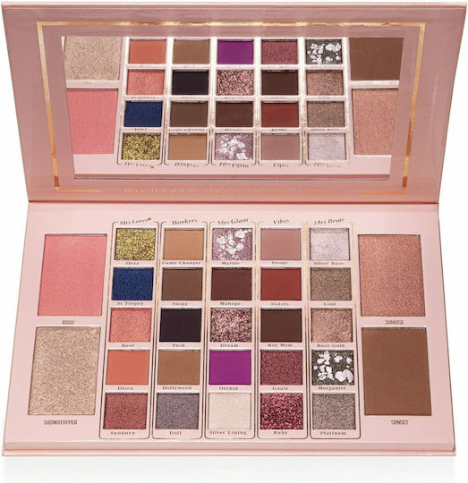 BPerfect Cosmetics Mrs Glam Showstopper Mehrfarbige Gepresste Puder Lidschatten Palette in Formulierung 69gr