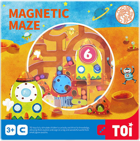 Toi-Toys Labyrinth Magnetisches Labyrinth aus Holz für 36++ Monate