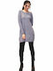 Losan 922-7004AA Women's Tunic Dress Long Sleeve Gray