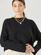 24 Colours A Women's Long Sleeve Sweater Black