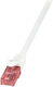 LogiLink Primeline U/UTP Cat.6 Ethernet Cable 0.25m White