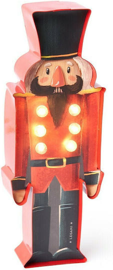 Legami Milano Wooden Illuminated Christmas Nutcracker 21cm Red Battery Powered