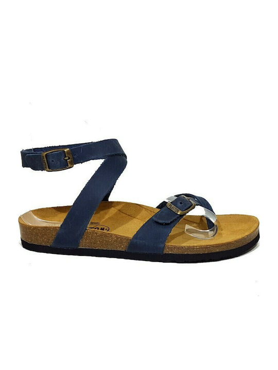 Leather Women's Flat Sandals Anatomic Marino