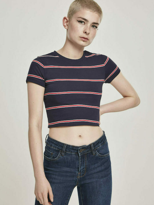 Urban Classics Κοντομάνικο Crop Top Navy Μπλε