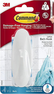 3M Command Plastic Hanger Kitchen Hook with Sticker White 68550