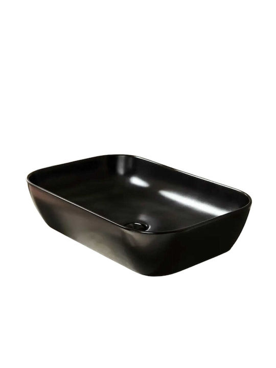 Tema LOF060 Vessel Sink Porcelain 60x40x13cm Black