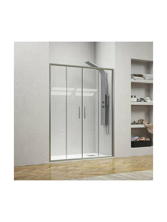 Karag Efe 600 Shower Screen for Shower with Sliding Door 170x190cm Clear Glass Oro