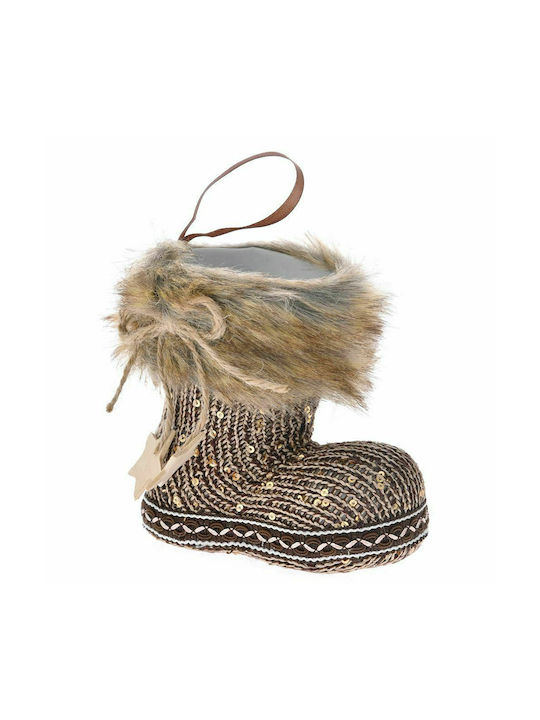 Iliadis Christmas Boot Ornament Gold 6x12cm