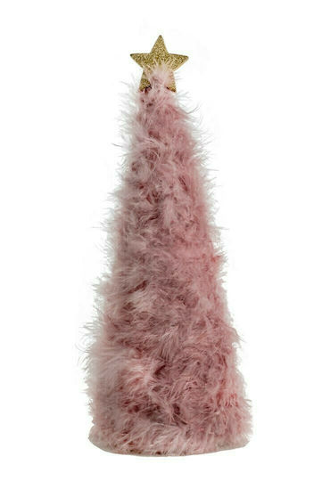Weihnachtsdekoration Baum Kegel 17.5cm Rosa