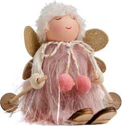 Zen Collection Christmas Cherub Figure Pink 12x11x4.5cm