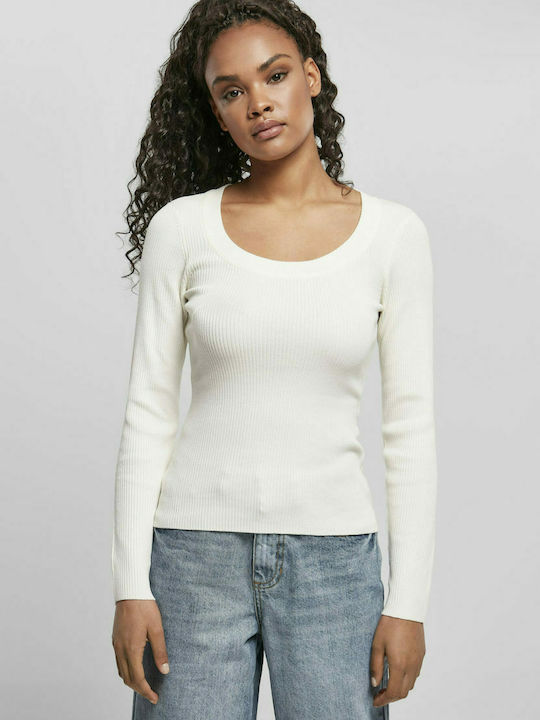 Urban Classics TB4548 Women's Blouse Long Sleeve White Sand