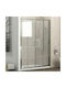 Karag Flora 600 Shower Screen for Shower with Sliding Door 100x190cm Satine Cromo