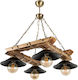 ARlight PDT 2060-4 Pendant Light Brown Bell for 4 Bulbs E27 57x57x70cm