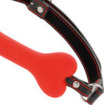 Darkness Bone Gag Silicone Knebel Red